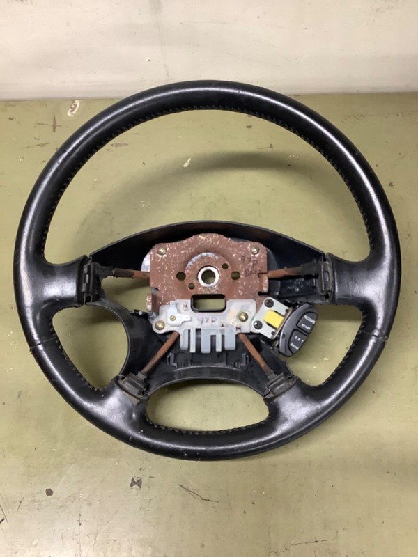 97-01 Honda Prelude SH Steering Wheel Black Leather No Bag Used OEM