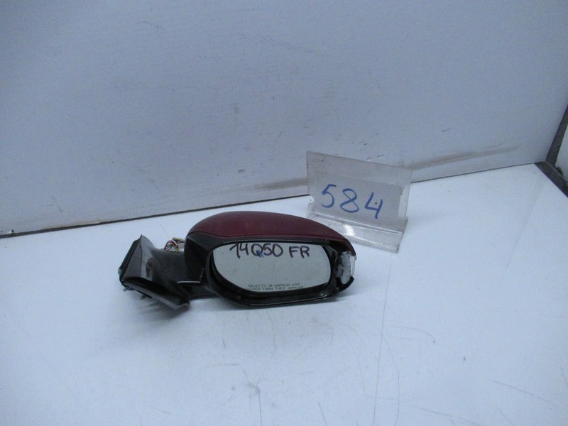 14-18 INFINITI Q50 FRONT RIGHT PASSENGER DOOR SIDE VIEW MIRROR RED OEM