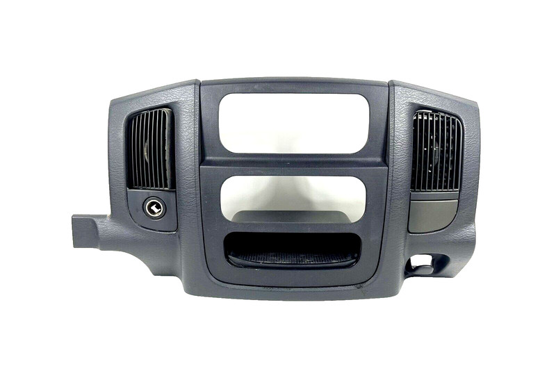 02-05 DODGE RAM 1500 2500 CENTER RADIO DASH VENT HEAT AC TRIM BEZEL *BLACK* OEM