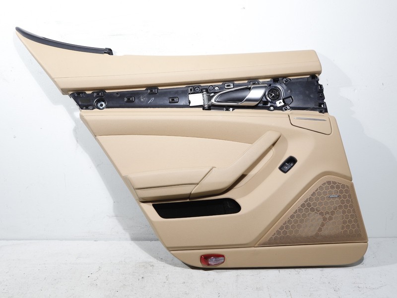 10-16 Porsche Panamera Rear Left Interior Door Card Panel Luxor Beige OEM 78K