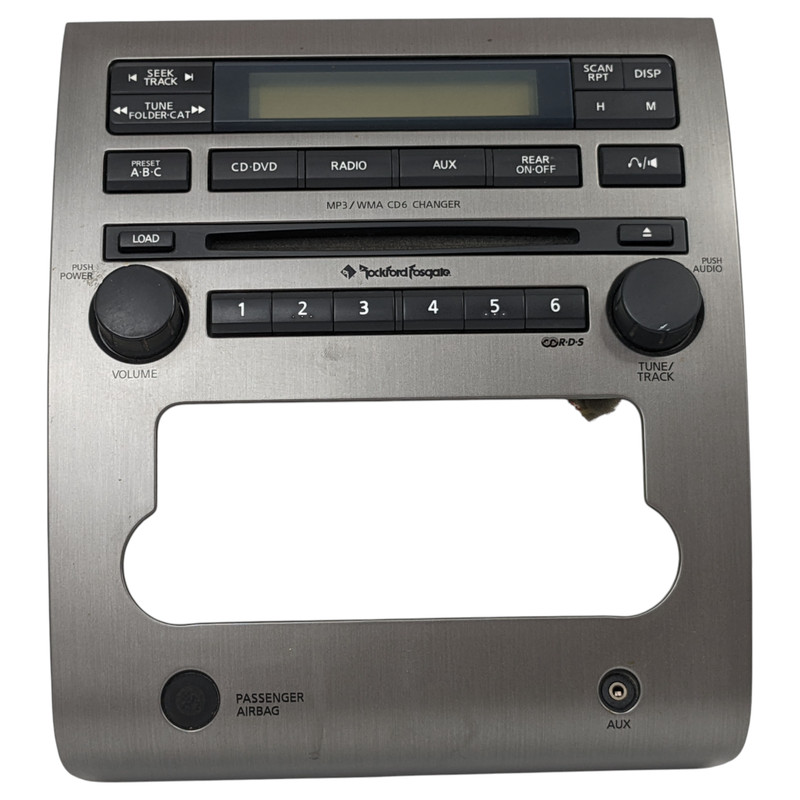 2008-2012 Nissan Titan Dash Radio Bezel Faceplate Climate Control Silver OEM