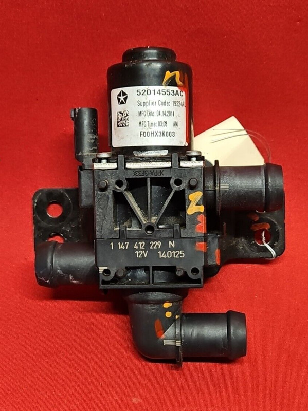 2015 Fiat 500e EV Electric 3-Way Coolant Water Pump Valve 52014553AC - 52k MILES