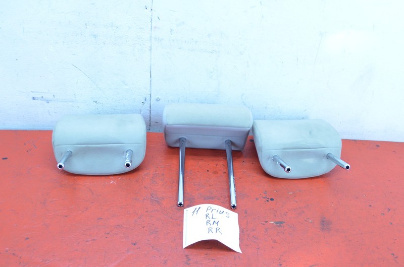 10-15 TOYOTA PRIUS REAR LEFT / CENTER / RIGHT SEAT HEADREST SET OEM