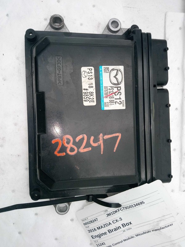 2016 Mazda CX-3 Engine Control Module ECM PS1218881 Used 86K Miles OEM Black