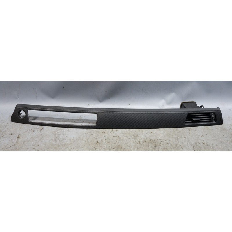 08-13 BMW E9X M3 Front Dashboard Right Trim Finisher Black Carbon Leather OEM