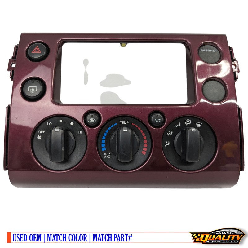 2007-2010 Toyota Fj Cruiser Ac Temp Heater Climate Control Dash Panel Burgundy