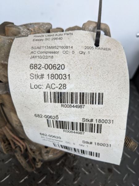 AC Compressor Fits 04-07 RAINIER 844987