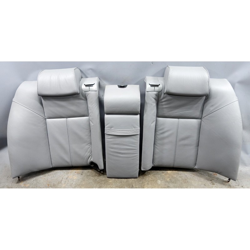 1996-2001 BMW E38 7-Series Contour Rear Seat Backrest w/o Heat Grey Leather OEM