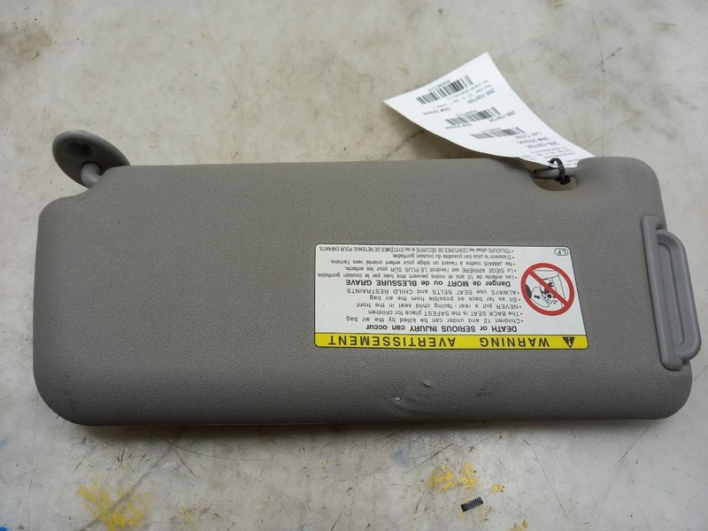04 05 TOYOTA RAV 4 S PASSENGER RIGHT SUN VISOR GRAY-FA11