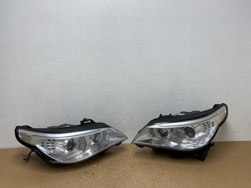 2008 - 2010 Bmw 5 Series 535I 550 Left+Right Set Chrome LED Headlights AC4003 DG