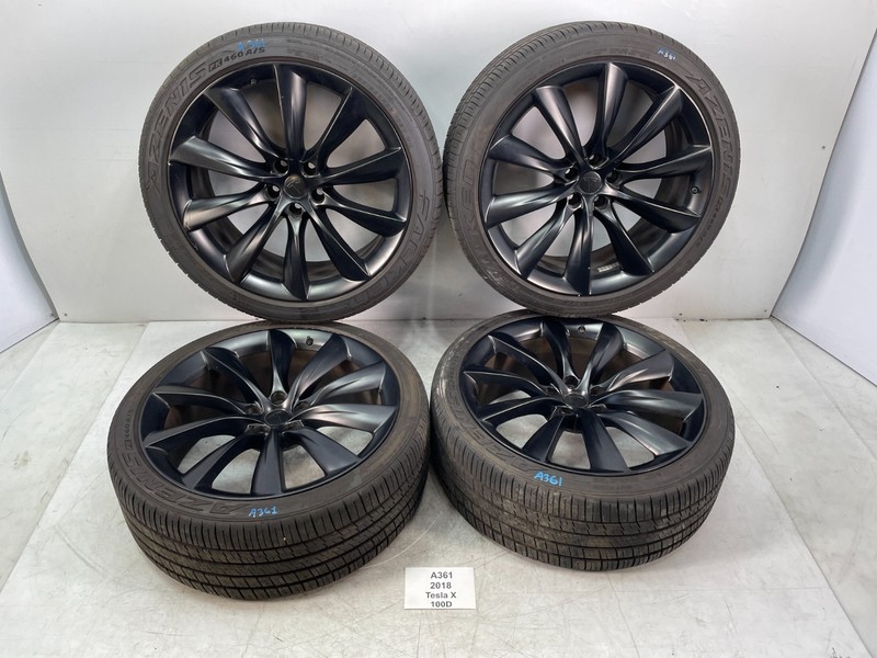✅ 16-20 OEM Tesla Model X Front Rear Wheel Rims 22x9/10 ET35 W/ Tires SET NOTE*