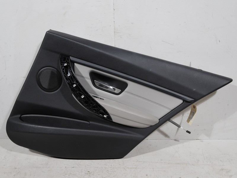 12-18 BMW F30 328i 335 320 Rear Right Leather Door Panel Trim Everest Gray 66K