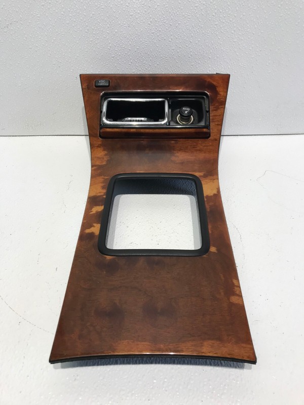 98-00 LEXUS LS400 FRONT CENTER CONSOLE WOOD GRAIN GEAR SHIFTER TRIM BEZEL OEM
