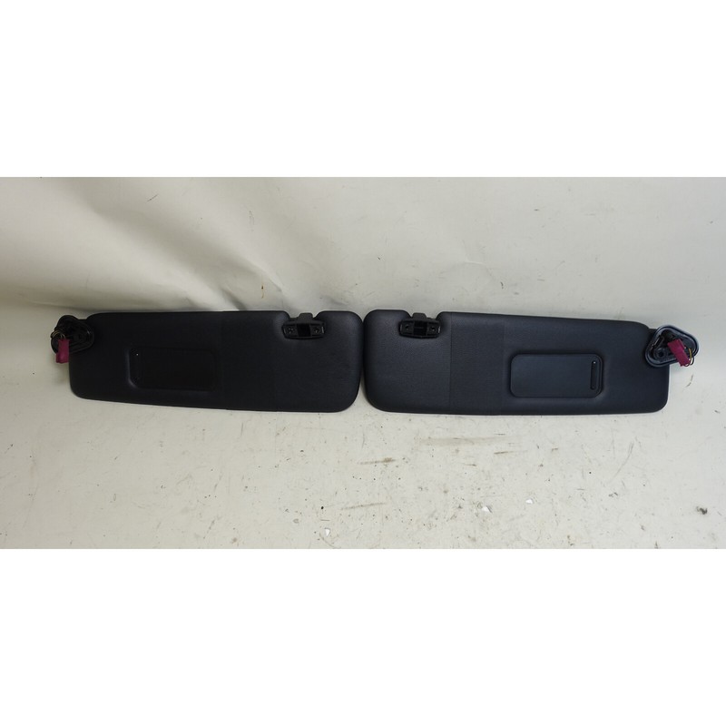 Damaged 08-13 BMW E93 3-Series E88 Convertible Sun Visor Pair Black Vinyl OEM