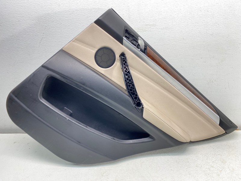 07-13 BMW E70 X5 Rear Right Passenger Leather Door Panel Card Oyster White OEM✅