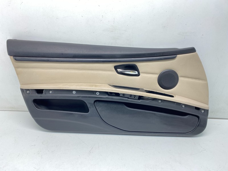BMW E92 E93 328 335 Front Left Driver Interior Door Panel Leather Oyster OEM✅
