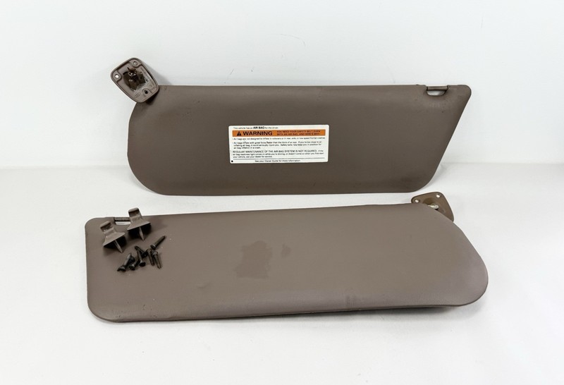1987-1996 Ford Bronco F150 F250 F350 Sun Visors Medium Prairie Tan Vinyl Pair OE