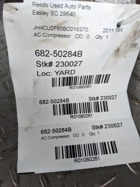 AC Compressor Fits 10-12 TSX 1080261
