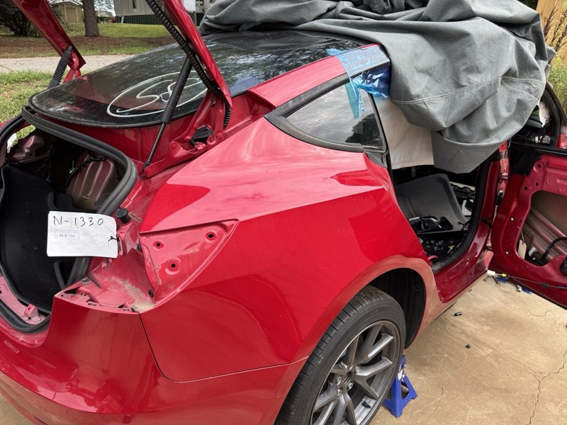 2018-2023 Tesla Model 3 Rear Right Quarter Panel Structural Frame Cut N-1330