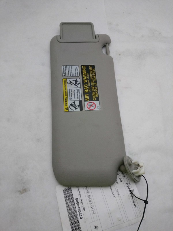 2016 Toyota RAV4 Black Used Sun Visor - OEM Part #305350, 124K Miles