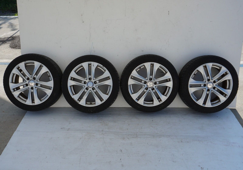 08-14 Mercedes C250 C300 C350 W204 ALLOY WHEEL RIM & TIRE R17 SET OF 4 OEM
