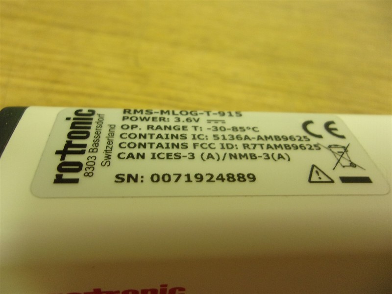 Rotronic RMS-MLOG-T-915 Wireless Mini Data Logger *FREE SHIPPING*