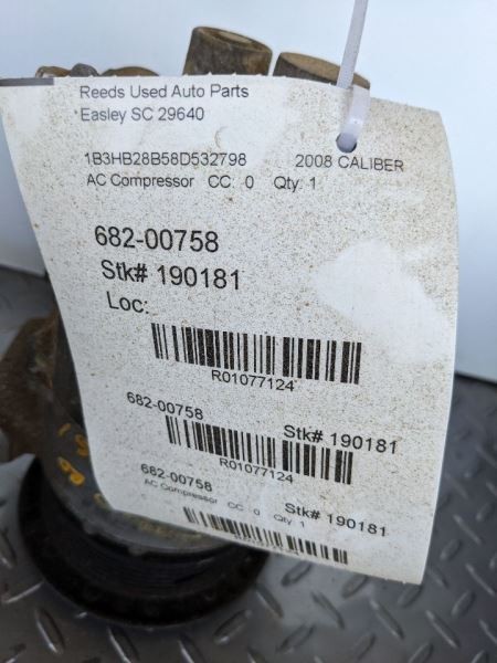 AC Compressor Fits 07-08 CALIBER 1077124