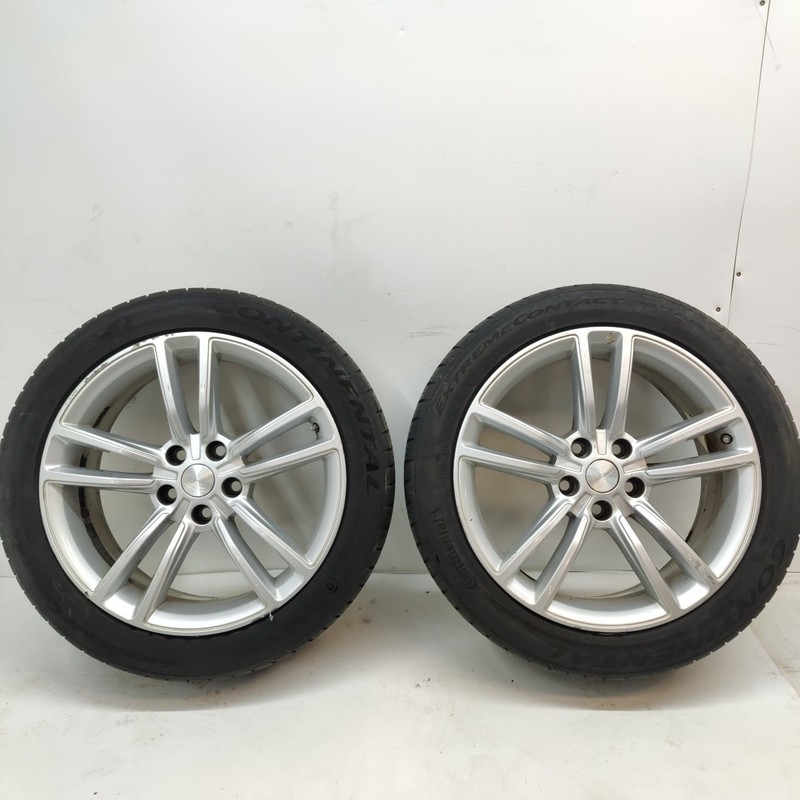 12-15 Tesla Model S Pair of Wheel Rim 19x8.0+40mm+Continental 245/45R19 N-829