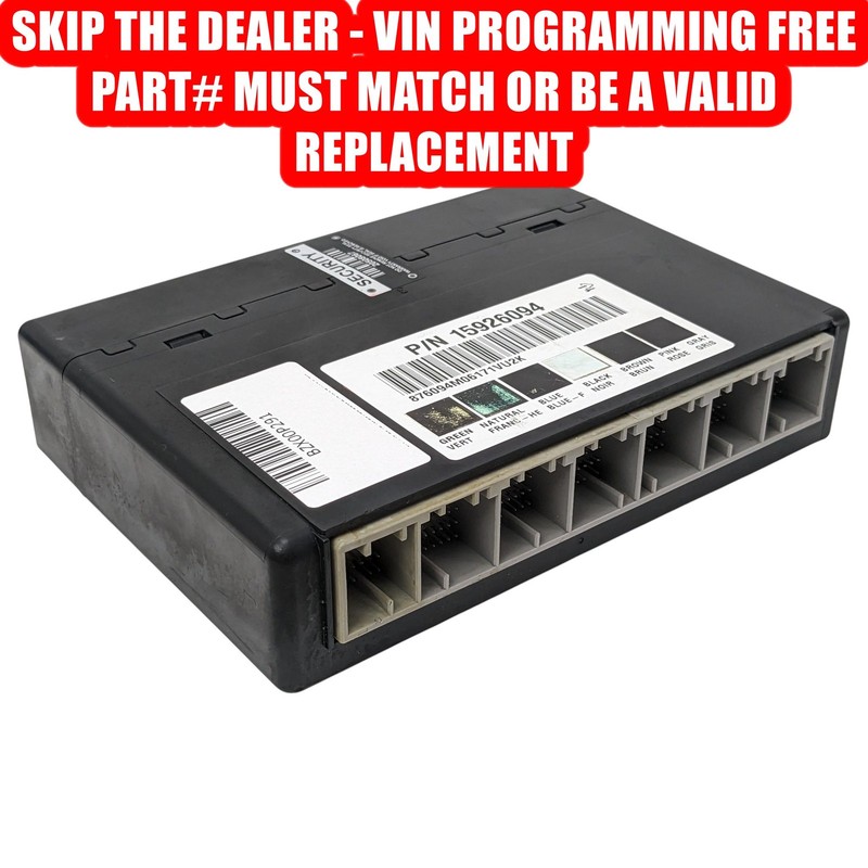 VIN PROGRAMMED 2007-2011 Chevrolet Cadillac GMC Body Control Module BCM BCU OEM