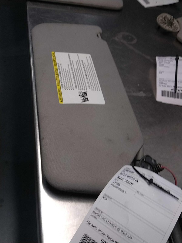 2012 Toyota Sienna Silver Left Sun Visor 294097 Used 142k Miles