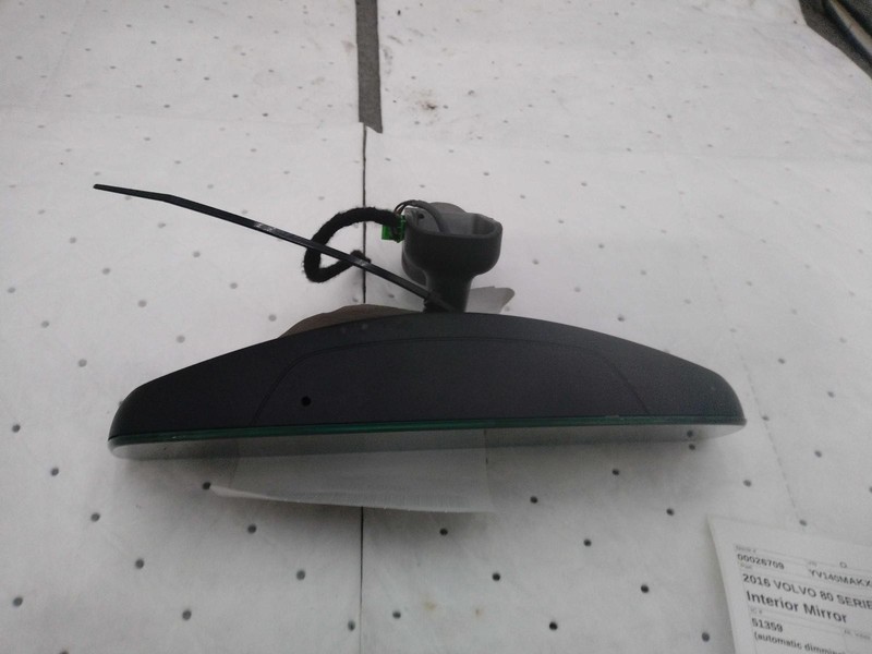 2016 Volvo 80 Series Blue OEM Interior Rear View Mirror, 156K Miles, Used