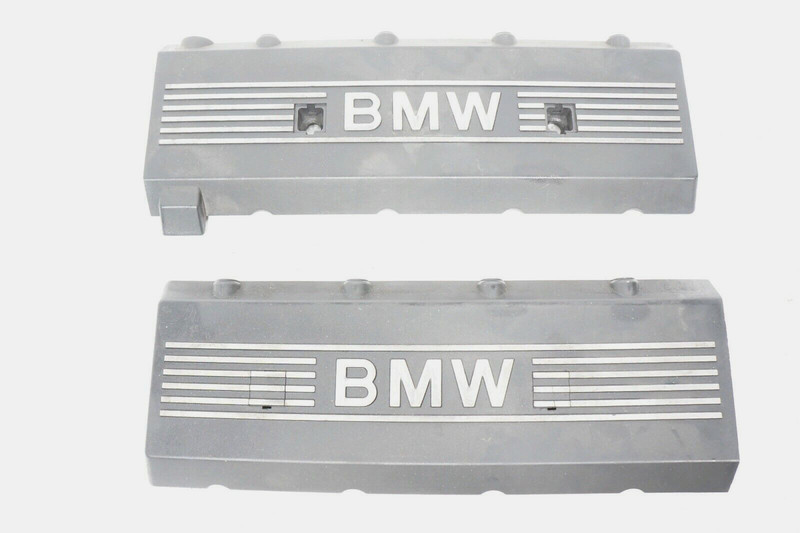 99-01 BMW 740i E38 V8 ENGINE MOTOR VALVE COVER TRIM LEFT AND RIGHT SET OF 2 OEM