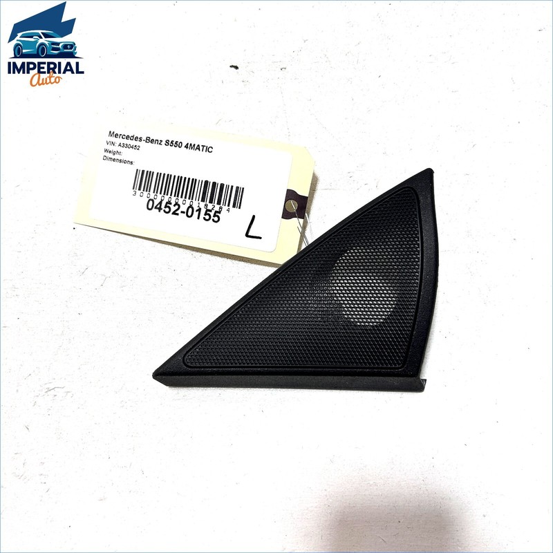 2007-2013 Mercedes S550 Front Driver Door Corner Speaker Cover Trim OEM Black