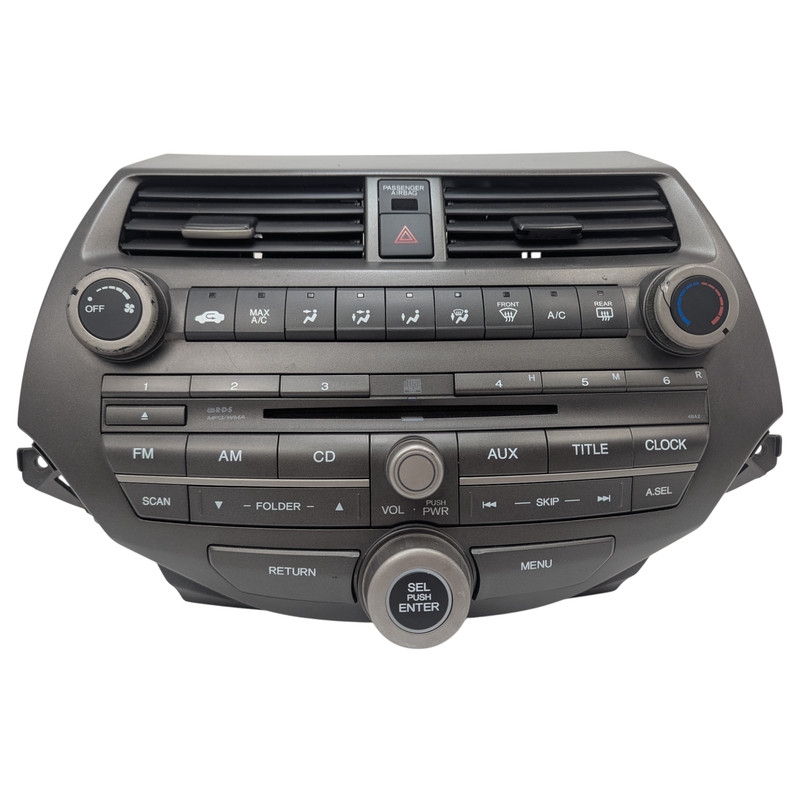 2008-2012 Honda Accord Am Fm CD Player Radio Receiver AC Air Climate Control OEM