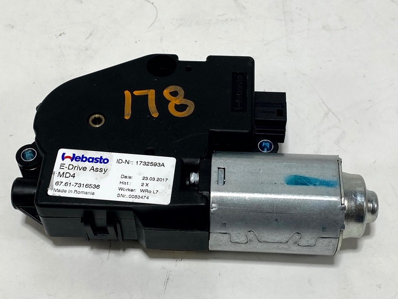 12-18 BMW SERIES 3 328i F30 MOONROOF SUNROOF SUN ROOF POWER DRIVE MOTOR OEM