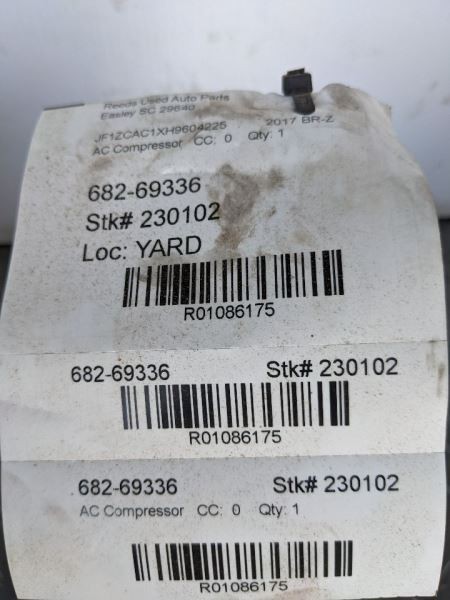 AC Compressor Fits 13-20 BR-Z 1086175
