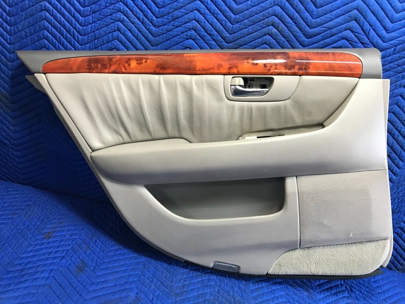 01-03 LEXUS LS430 REAR LEFT LH DRIVER INTERIOR DOOR TRIM PANEL OEM GRAY