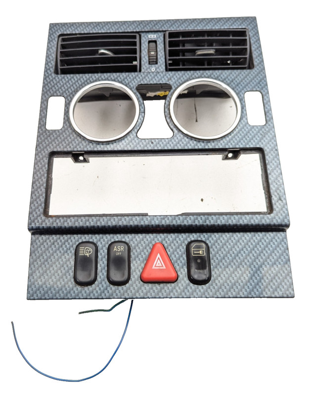 97-04 MERCEDES SLK230 CENTER RADIO FACE PLATE DASH TRIM BLUE