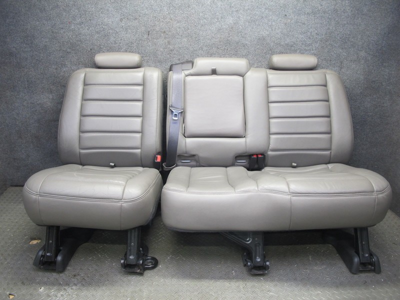 2005-2007 HUMMER H2 REAR 2ND ROW LEFT & RIGHT LEATHER SEAT WHEAT SET OF 2