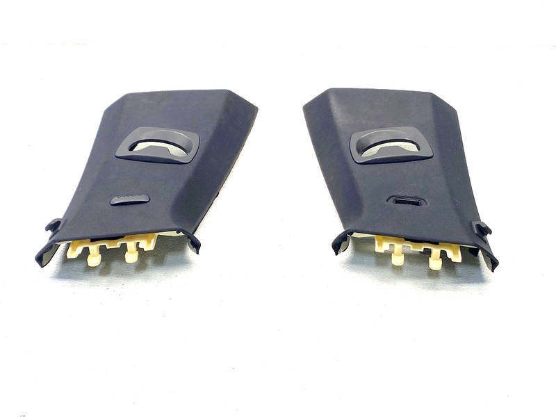 13-15 BMW 740I F01 LEFT/RIGHT B PILLAR COVER TRIM PANEL BLACK SET OEM A0.47
