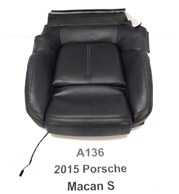 ✅ 15-18 OEM Porsche Macan S 95B Front Driver Lower Seat Cover Cushion Black
