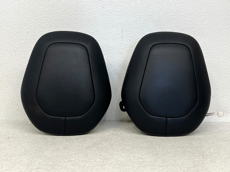 ⭐16-20 TESLA MODEL X FRONT LEFT & RIGHT SEAT HEADREST BLACK LEATHER OEM LOT2632