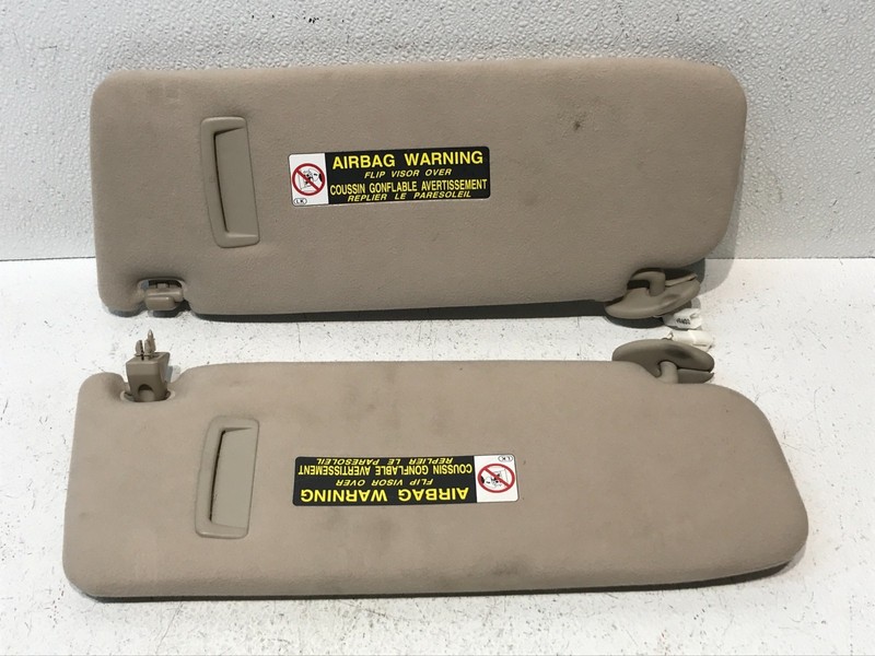 2001-2006 Lexus LS430 Driver Left Right Passenger Sun Visor Pair Set Beige LK04