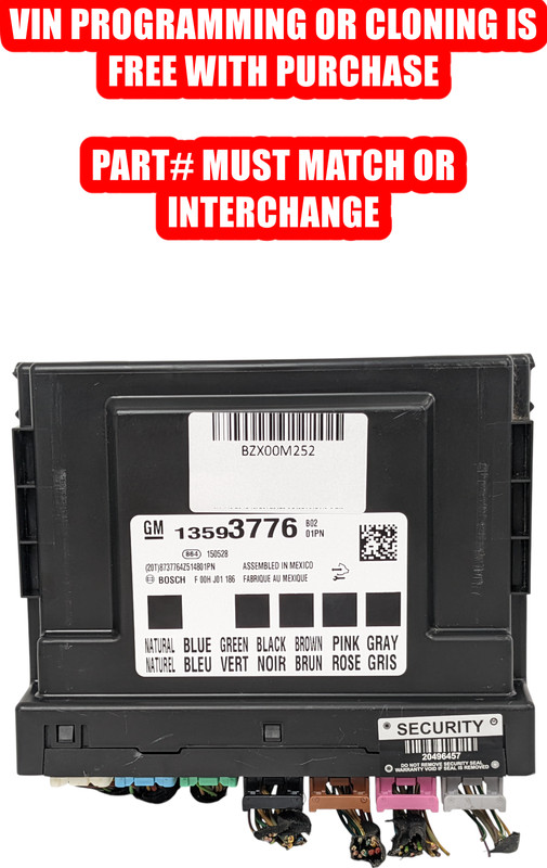 PROGRAMMED 14-15 Buick Cadillac Chevrolet BCM 13593776 Body Control Module OEM