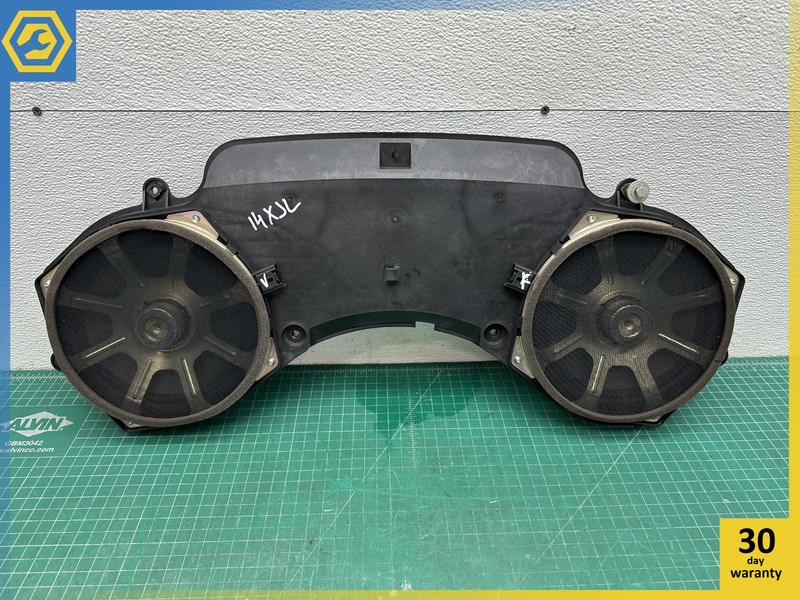 10-19 JAGUAR XJ XJR REAR DECK PARCEL SHELF SPEAKER WOOFER SET W/ HOUSING OEM