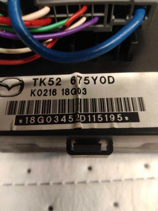 2018 MAZDA CX-5 Body Control Module OEM 727626 Silver 123K Miles