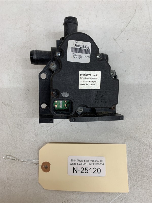 12-21 TESLA MODEL S X 4 WAY COOLANT VALVE ACTUATOR PUMP COOLER OEM 25120 B32