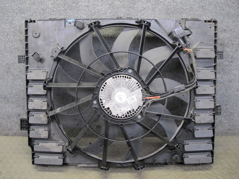 2011-2018 PORSCHE CAYENNE S 958 4.8L ENGINE COOLING FAN MOTOR SHROUD ASSEMBLY