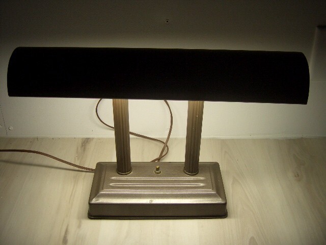 VintageArt Deco Industrial Mid Century Fluorescent Metal Desk Lamp WORKS