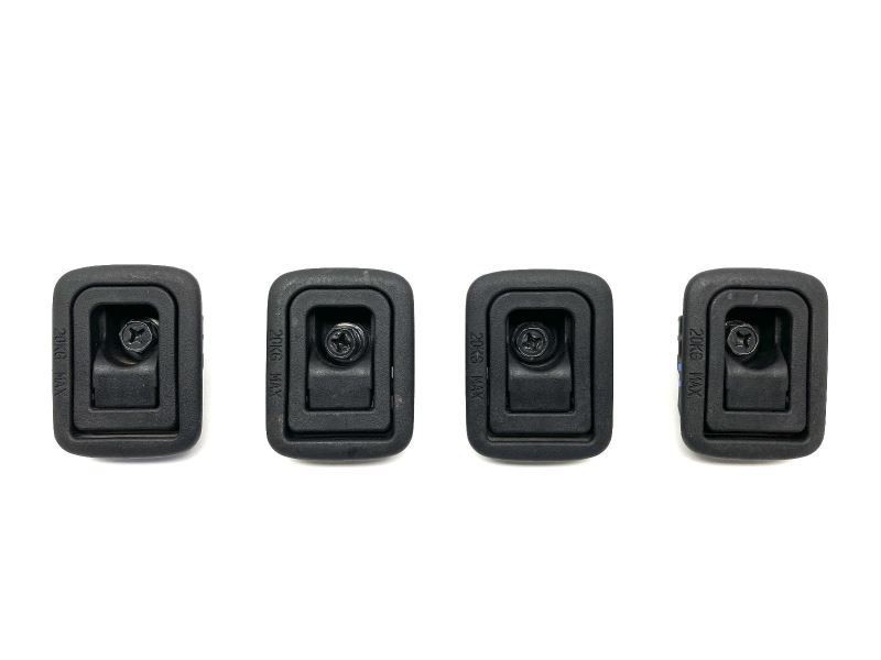 Rear Trunk Cargo Anchor Set of 4 Black Fits 2009 Mitsubishi Outlander 79893